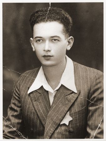 Romanian Jew wearing the yellow star on the day before he was deported to Transnistria